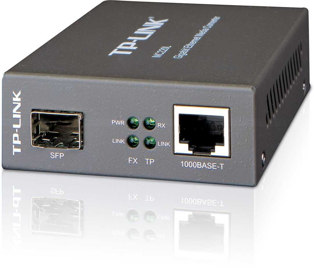 TP-Link, MC220L, 1000M RJ45 to 1000M SFP slot