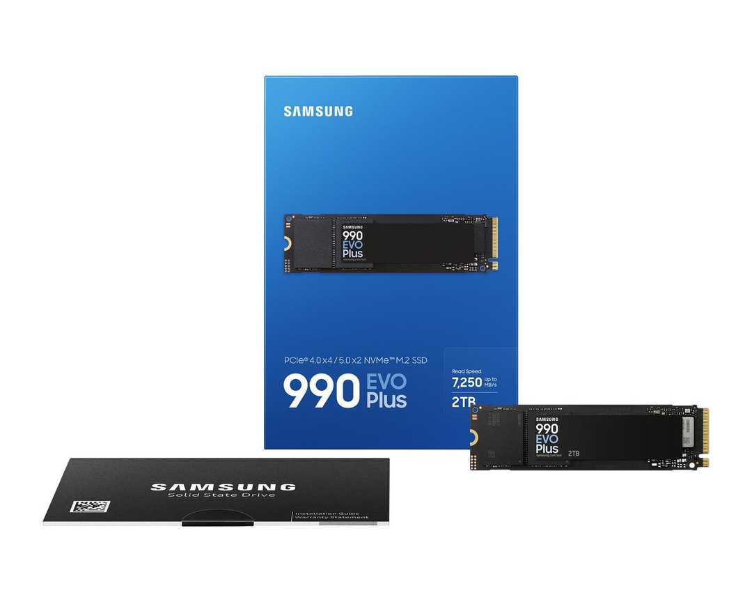 SAMSUNG, 990 EVO Plus, M2 SSD, 2TB SSD Gen4 NVMe™ M.2.