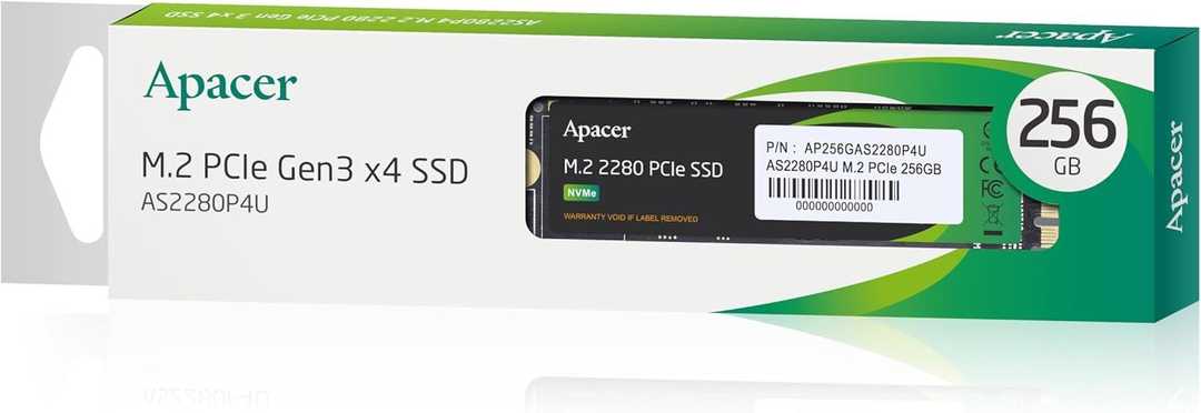 Apacer , M2 SSD, AS2280P4U M.2 PCIe 512GB , Standard(Single).