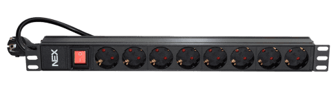 PDU-8 PDU - 8 Socket Schuko Power Stripe 19" 1U