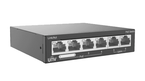 NSW2020-6T-POE-IN-V2 6×100Mbps network ports (RJ45), including 4 PoE po 