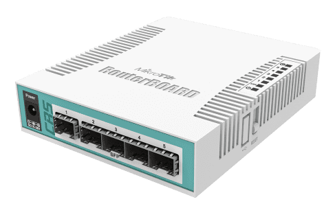 CRS106-1C-5S Managed Switch - CRS106, L3, 1C, 5S, MikroTik