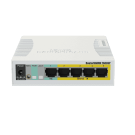CSS106-1G-4P-1S Managed PoE Switch - CSS106, Passive PoE, 1G, 4P, 1S, MikroTik