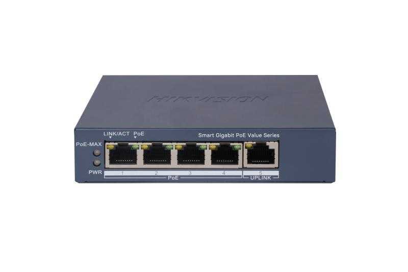 სვიჩი POE DS-3E1505P-EI/M,4 Port Gigabit Smart POE Switch