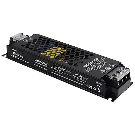 24V LED Power Supply 100W 4.2A IP20 Indoor Lighting Transformer AC 220V to 24V DC Constant Voltage Ultra-thin LED Driver for LED Strip Lights LED Bulbs