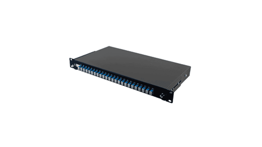 1U Fiber Rack-Mount Patch Panel, 24SC Simplex / LC Duplex Capacity (No Cassettes)